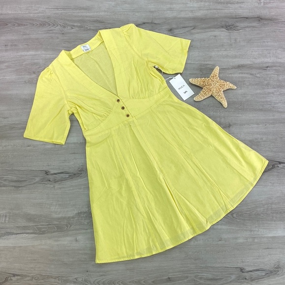 🔆RVCA🔆 LEMON CRANE DRESS - Picture 3 of 14